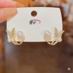 Butterfly Pearl Korean Earrings 2