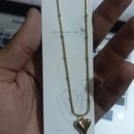 Ball Chain Heart Korean Pendant, Elegant Golden Necklace - Image 5