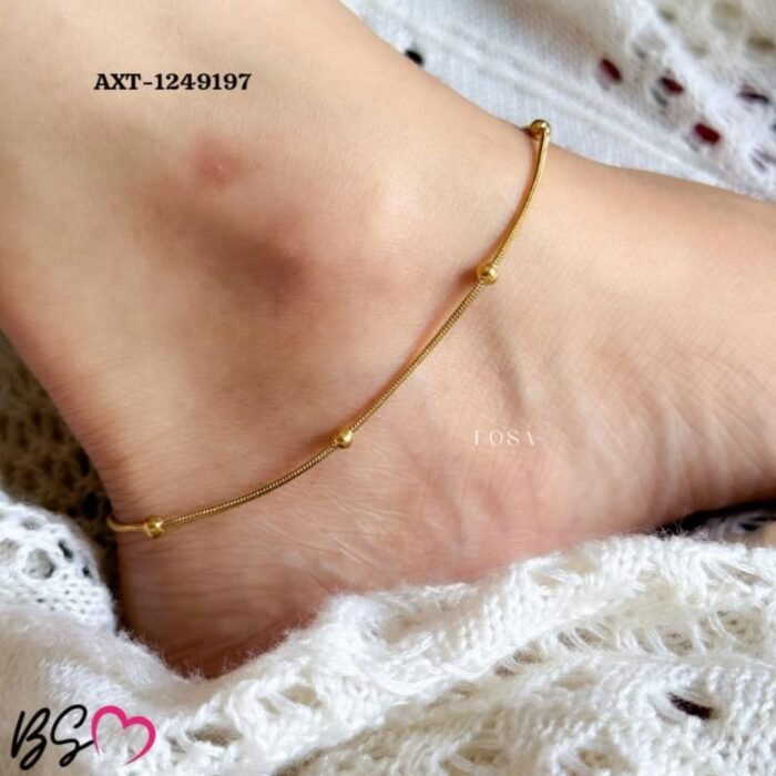 Ball Golden Anklet Bracelet, Elegant Alloy Foot Chain for Women - Image 3