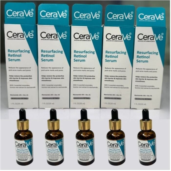 CeraVe Resurfacing Retinol Serum 30ml, Post-Acne Marks & Pore Care - Image 3