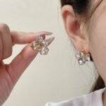 Crystal Sparkling Korean Earrings, Elegant Fashion Earrings - Image 3