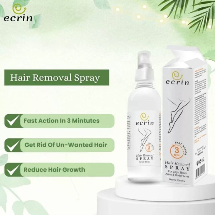 Ecrin Hair Removal Spray 100ml, Fast Hair Remover for Men & Women - Image 5