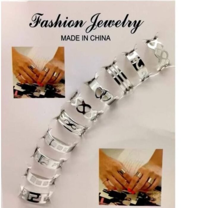 Elegant Pack of 10 Rings, Stylish Fashion Rings for Women - Image 2