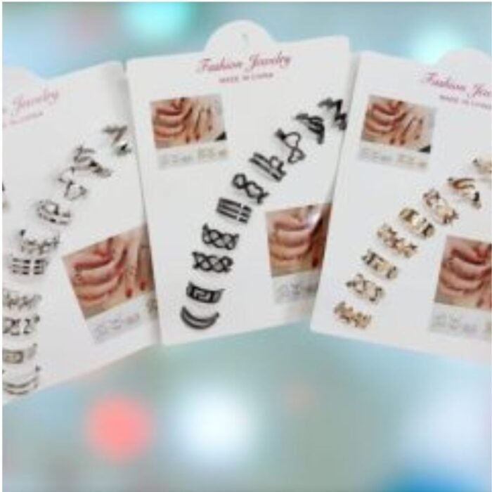 Elegant Pack of 10 Rings, Stylish Fashion Rings for Women - Image 4