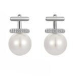 Elegant Pearl Drop Earrings for Women, Rhinestone Accent - Image 5
