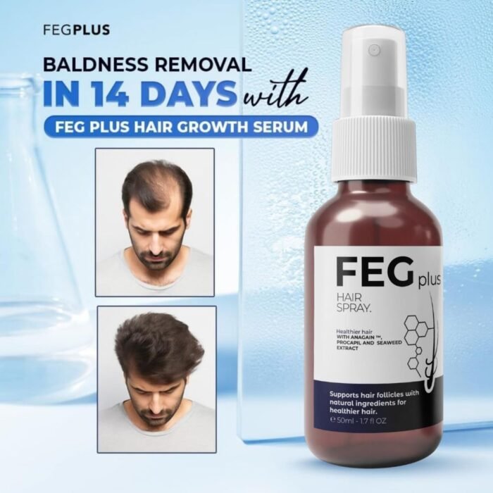 FEG Plus Hair Growth Spray 50ml, Anti-Hair Loss & Regrowth Formula - Image 7