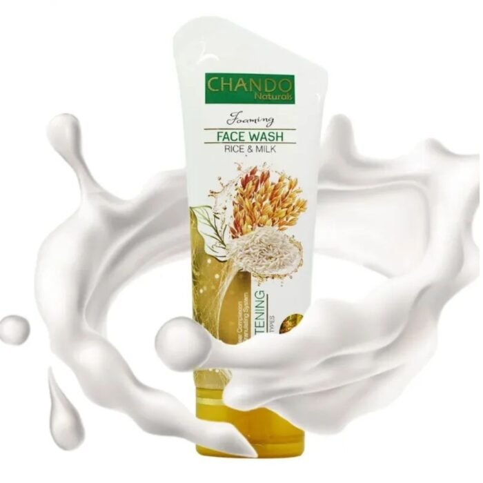 Chando Rice & Milk Brightening Face Wash 100ml, Gentle Cleanser for Radiant & Glowing Skin - Image 3