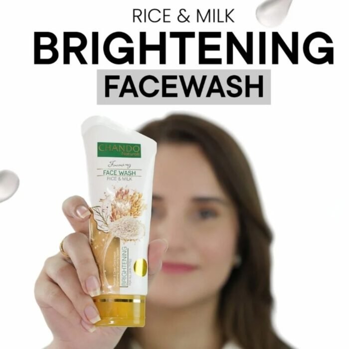 Chando Rice & Milk Brightening Face Wash 100ml, Gentle Cleanser for Radiant & Glowing Skin - Image 2