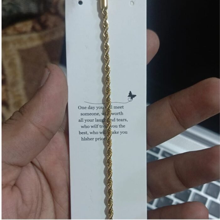 Golden Rope Bracelet, Anklet, Unisex Stylish Chain - Image 5