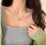 Hollow Heart Pendant Necklace, Stainless Steel, Golden & Silver - Image 3