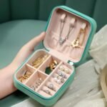 Jewelry Storage Box, Leather Jewelry Stand, Earrings & Ring Organizer