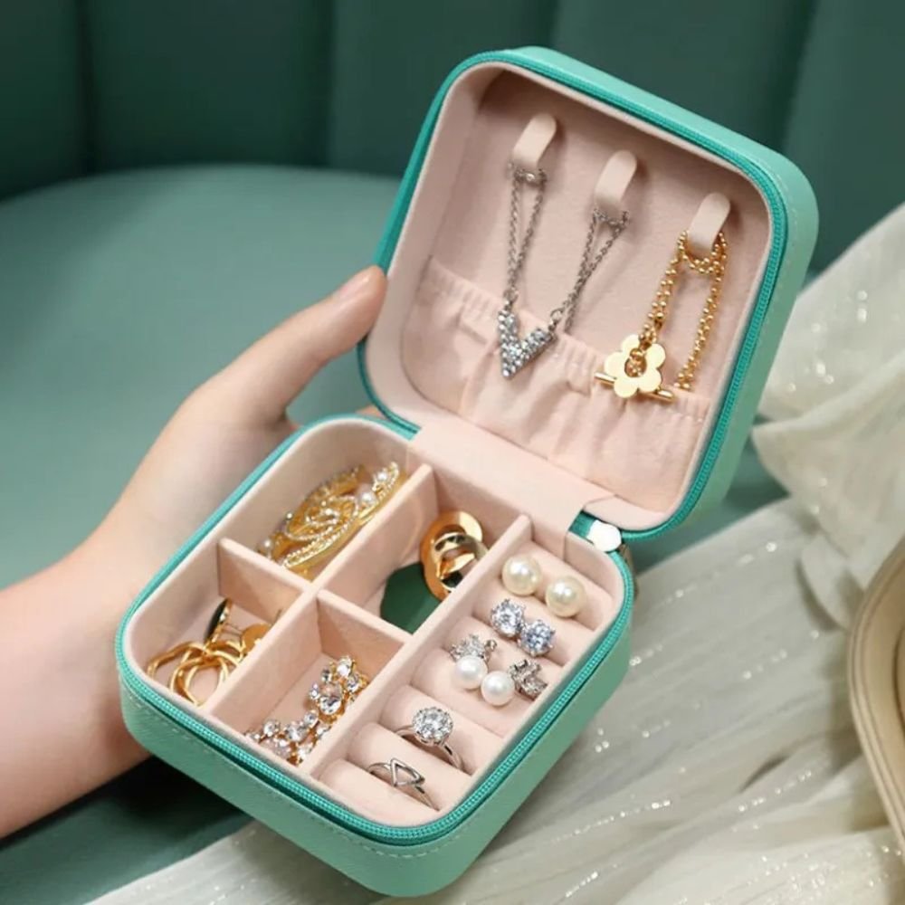 Jewelry Storage Box leather Jewelry Stand Earrings (1) Jewelry Storage Box, Leather Jewelry Stand, Earrings & Ring Organizer - Image 1