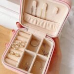 Jewelry Storage Box, Leather Jewelry Stand, Earrings & Ring Organizer - Image 2