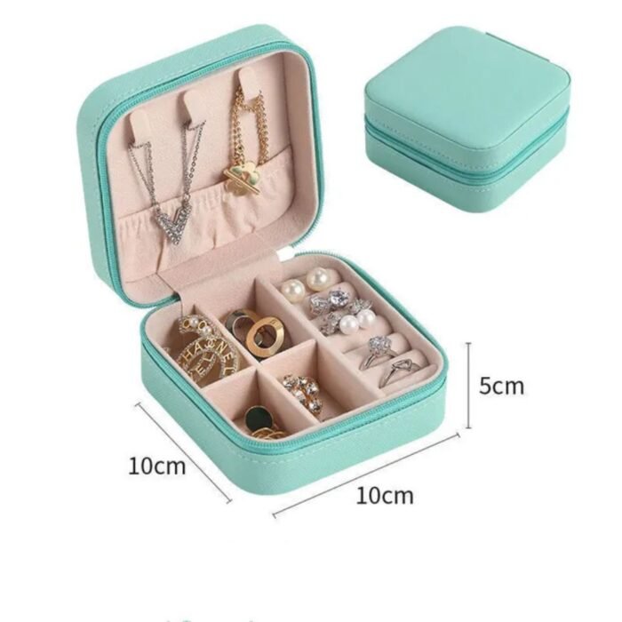Jewelry Storage Box, Leather Jewelry Stand, Earrings & Ring Organizer - Image 3