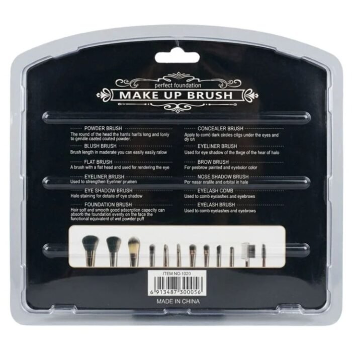 Mac Beauty Makeup Brush Set 12,Piece Professional Makeup Tool Kit, Soft Synthetic Bristles - Image 4