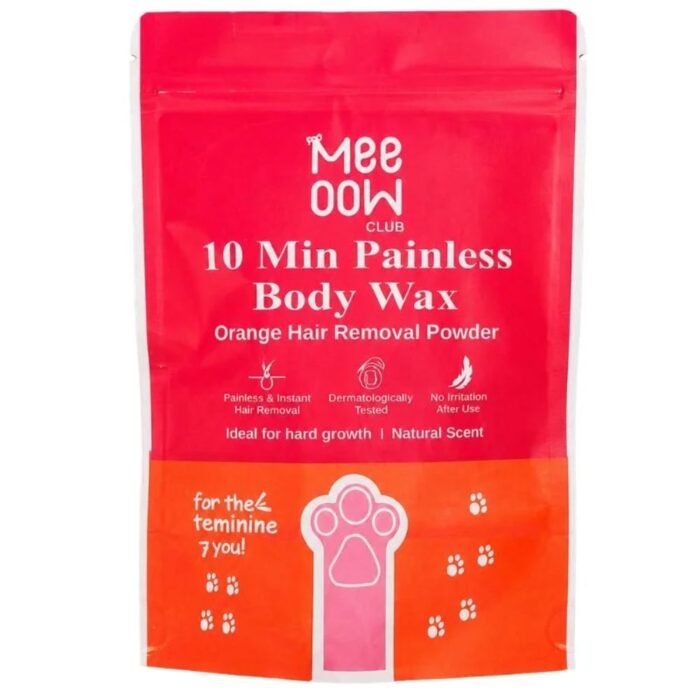 Meow Club Body Wax Powder 100g, 10-Min Hair Removal Powder with Spoon - Image 2