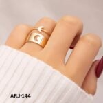 Moon Couple Rings, Adjustable Matching Rings for Couples
