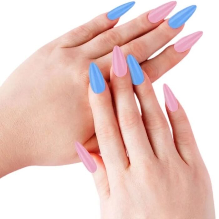 576 Pcs Multicolor Acrylic Artificial Nails Kit, 24 Colors & 12 Sizes - Image 3