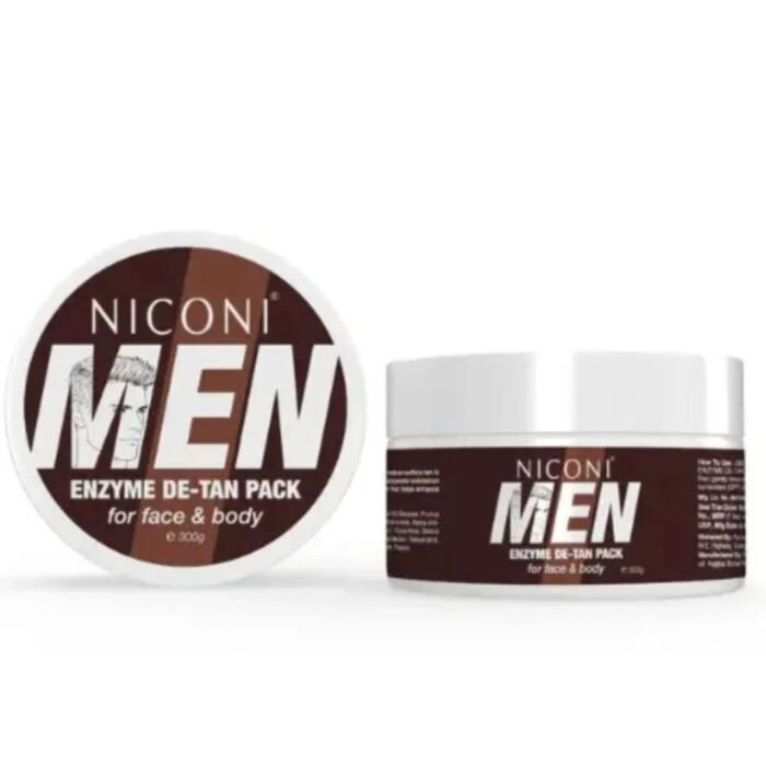 NICONI Men Enzyme De-Tan Pack 300g, Face & Body Tan Removal - Image 3