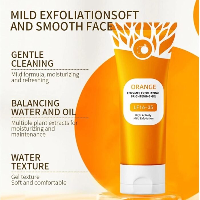 Orange Enzymes Exfoliating Brightening Gel LF16-35, Gentle Face Scrub - Image 2