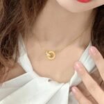 Roman Circle Stainless Steel Necklace for Women - Image 3