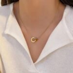 Roman Circle Stainless Steel Necklace for Women