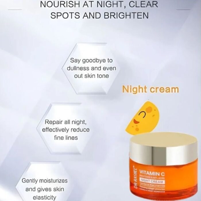 Dr. Rashel Vitamin C Brightening & Anti-Aging Night Cream 50g, Skin Renewal Moisturizer - Image 5