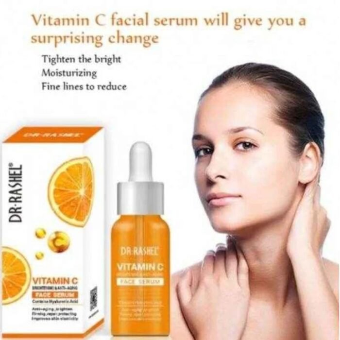 Dr. Rashel Vitamin C Brightening & Anti-Aging Face Serum 30ml, Radiance & Anti-Wrinkle - Image 3