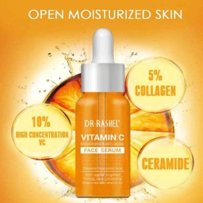 Dr. Rashel Vitamin C Brightening & Anti-Aging Face Serum 30ml, Radiance & Anti-Wrinkle - Image 5