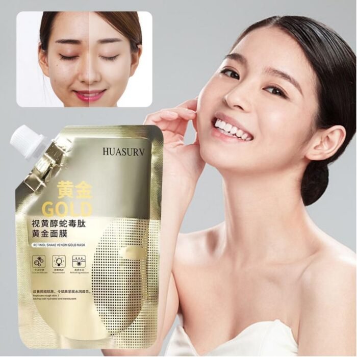Retinol Snake Venom Peptide Gold Mask 100g, Anti-Aging & Hydrating - Image 2