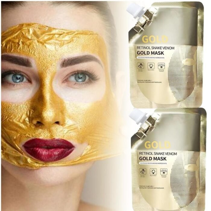 Retinol Snake Venom Peptide Gold Mask 100g, Anti-Aging & Hydrating - Image 3
