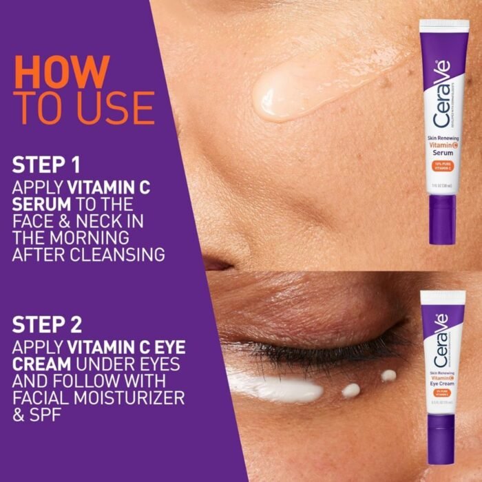 CeraVe Skin Renewing Vitamin C Serum 30ml,10% Vitamin C & Hydrating - Image 7