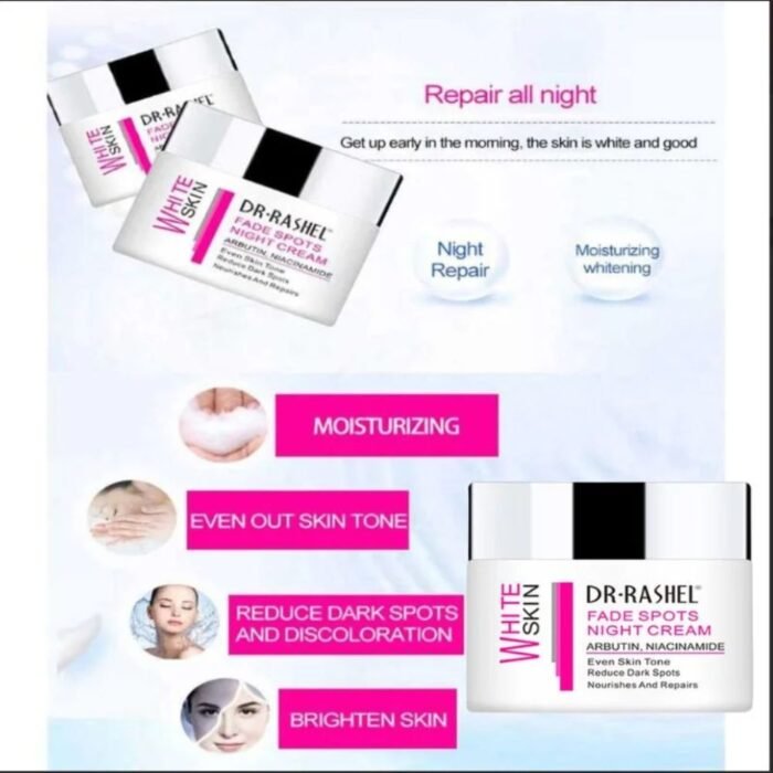 Dr. Rashel White Skin Fade Spots Night Cream 50g, Arbutin & Niacinami - Image 4