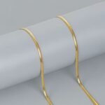 Thin Snake Chain Necklace, Stainless Steel, Golden & Silver - Image 3