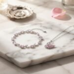 Tulip Bracelet with Swan Necklace, Stainless Steel Jewelry Set - Image 2