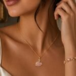 Tulip Bracelet with Swan Necklace, Stainless Steel Jewelry Set
