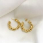 Twisted Elegant Sparkling Earrings, Stylish Fashion Jewelry