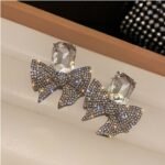 Bow Shape Zircon Korean Earrings 2