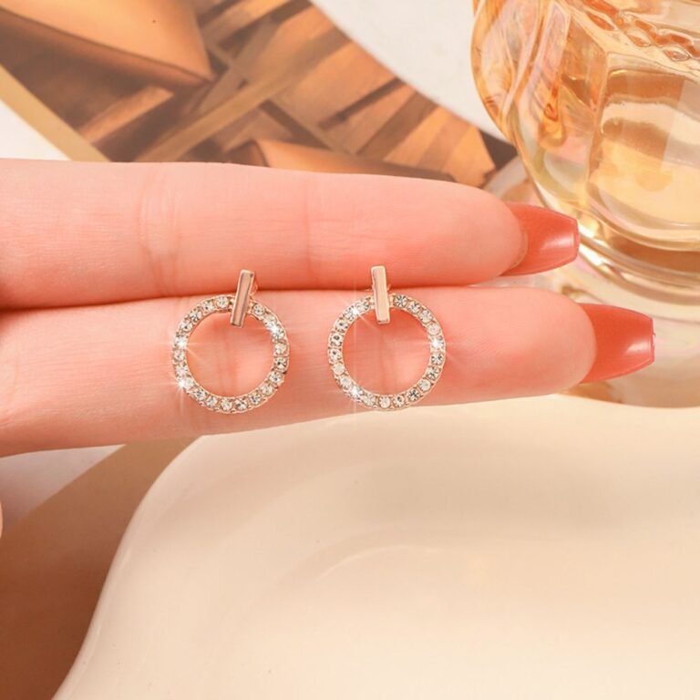 Circle Zircon Korean Earrings 3