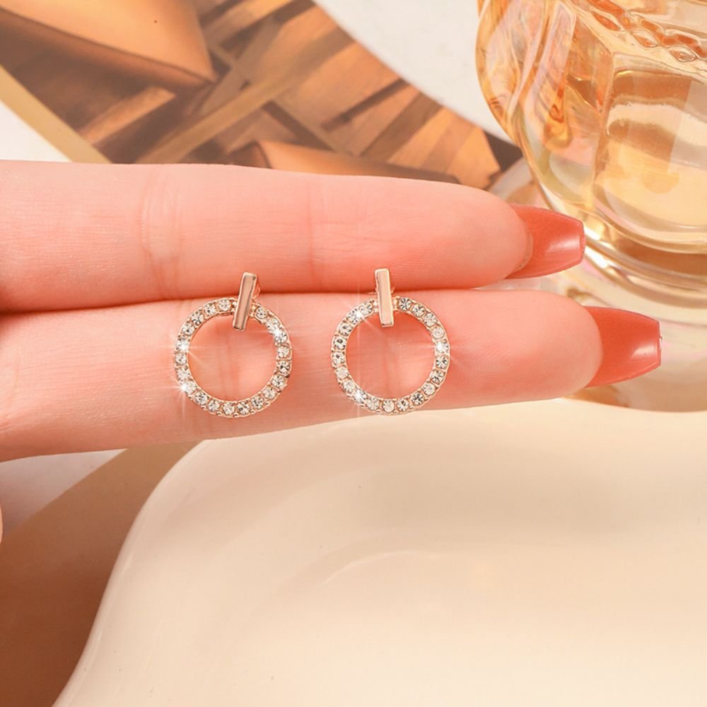 Circle Zircon Korean Earrings 3 Circle Zircon Korean Earrings 3