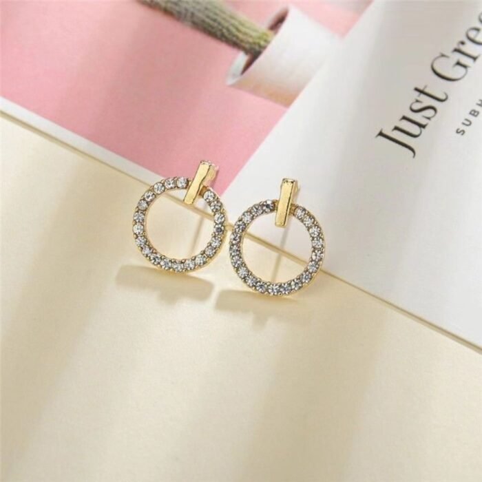 Circle Zircon Korean Earrings 2