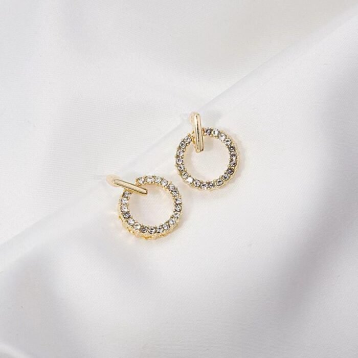 Circle Zircon Korean Earrings 1