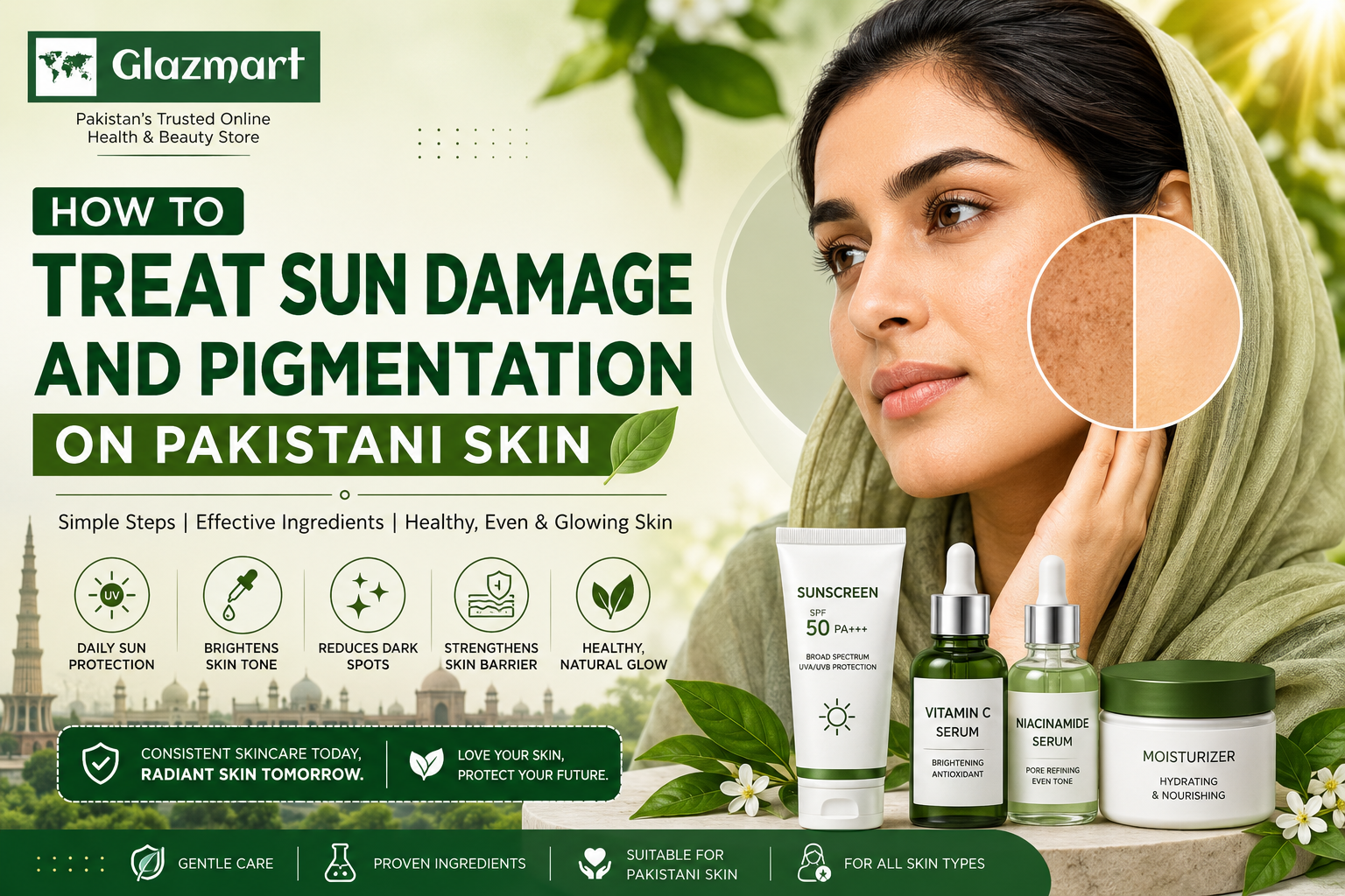 How to treat sun damage in Pakistan and reduce pigmentation
