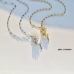 Flower Rotation Pendant Necklace, Golden - Image 3