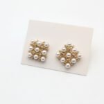 Pearl Square Korean Earrings,Elegant Women’s Fashion Jewelry - Image 3