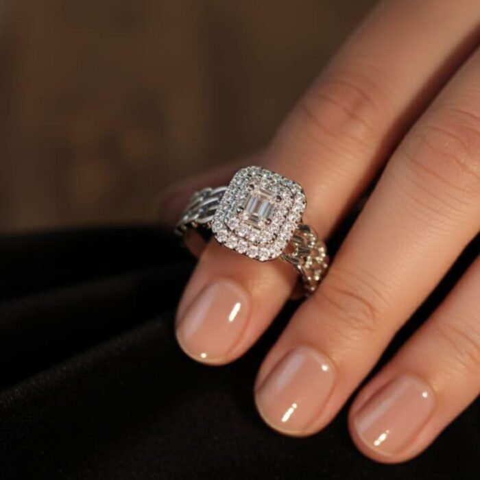 Sparkling Zircon Rings for Women, Adjustable Crystal Fashion Rings - Image 3