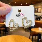 Heart Shape Double Korean Earrings 2