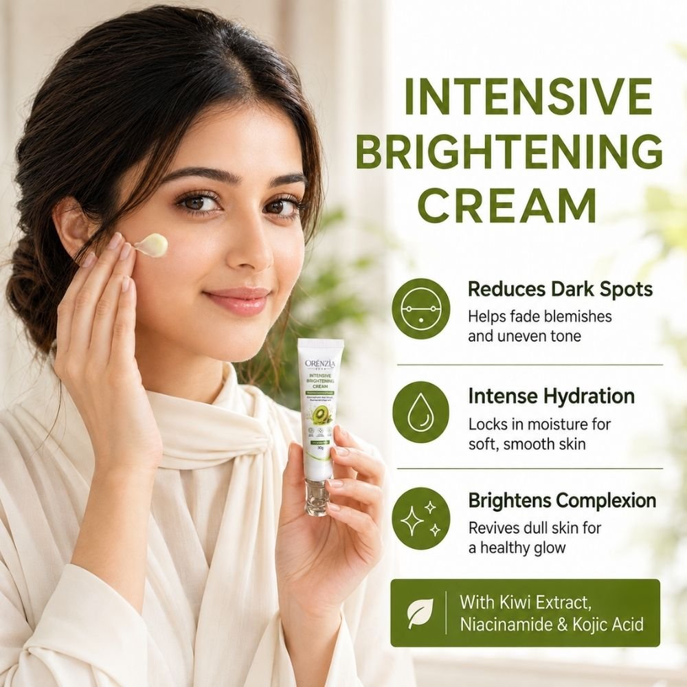 Orenzia Pure Intensive Brightening Cream with Kojic Acid, Niacinamide & Kiwi Extract – 30g 1 Brightening Cream